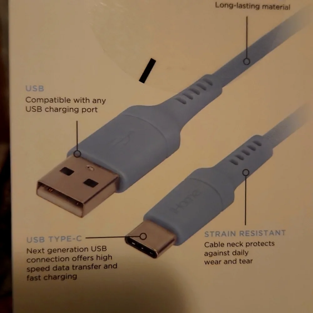 USB TYPE C CABLE 6 FEET